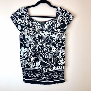 White House Black Market | Silk Ruffle Blouse
